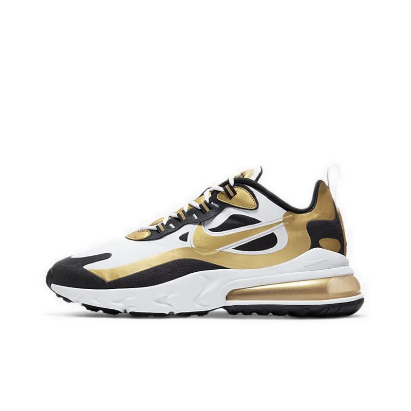 Nike Air Max 270 React White Metallic Gold-0
