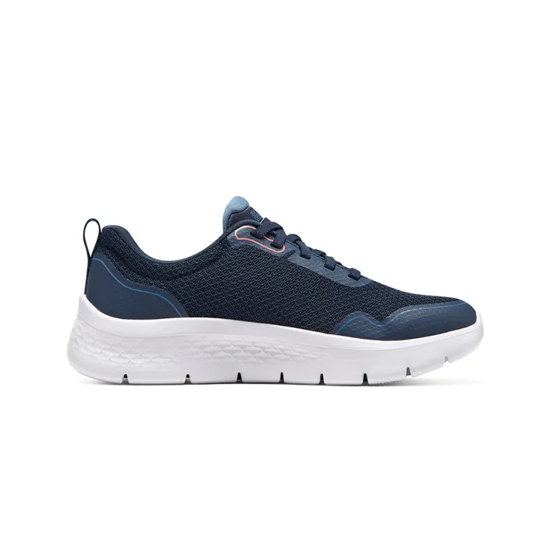 Skechers Go Walk Fle Cushioning, Slip Resistant, Abrasion Resistant, Rebound Low Top Casual Shoes Women's Blue Pink-1