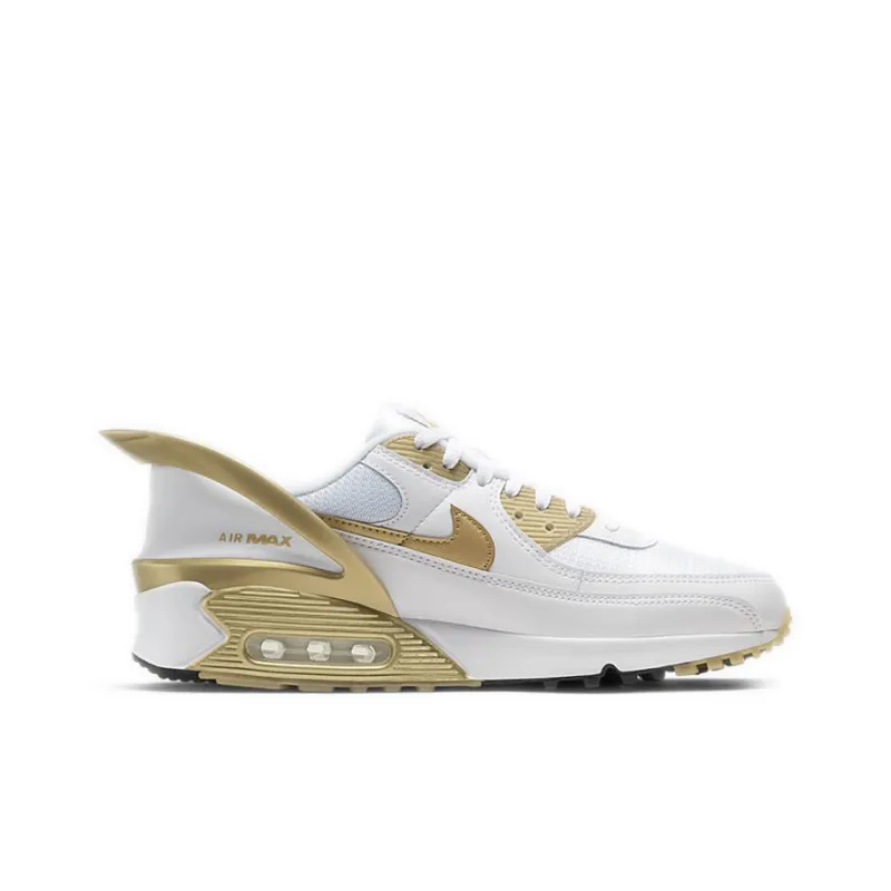 Nike Air Max 90 Flyease White Gold-1
