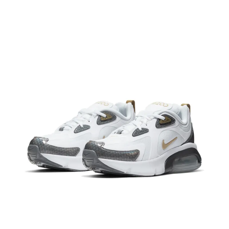 Nike Air Max 200 White Metallic Gold GS-2