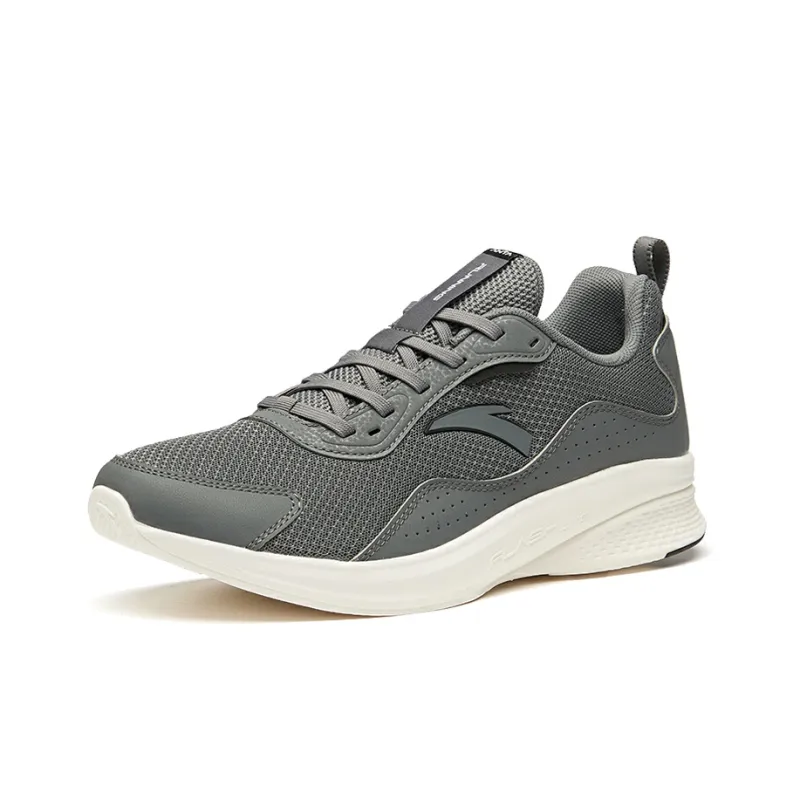 Anta Shock Absorbing, Non Slip, Wear Resistant, Breathable And Lightweight Low Top Running Shoes Men's Gray-1