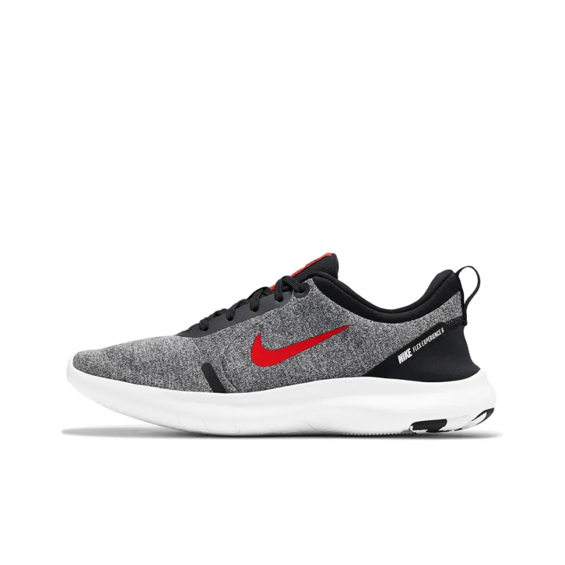 Nike Flex Experience RUN 8 Slip-Resistant Cushioning Low-Top Casual Running Shoes Men's Gray Black Red-0