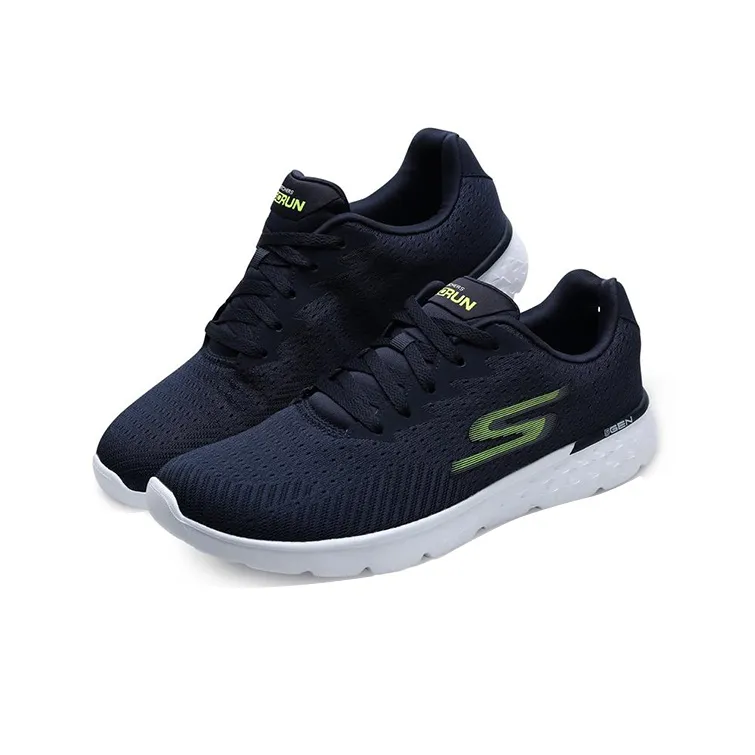 Skechers Go Run 400 Cushioning Anti Slip Wear Resistant Breathability Low Top Casual Running Shoes Men's Blue Green-3