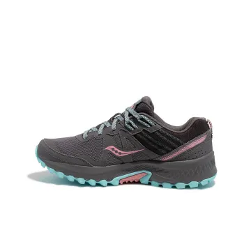Saucony Excursion Long Hike TR14 Low-Top Trail Running Shoes Women's Gray Blue Pink Wide Women's
