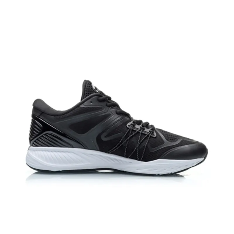 LiNing Cushioning, Slip Resistant, And Abrasion Resistant Low Top Running Shoes Men's Black White-1