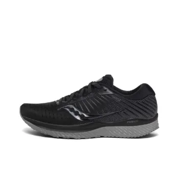 Saucony Guide 13 Guide 13 Support Low Top Running Shoes Men's Black Gray Width  3CM