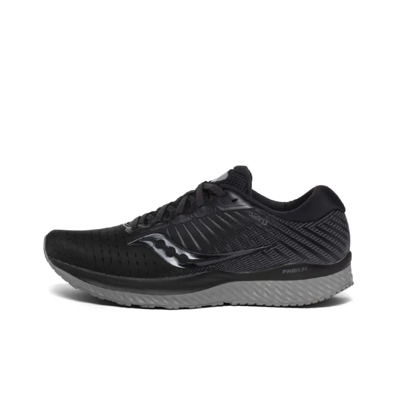 Saucony Guide 13 Guide 13 Support Low Top Running Shoes Men's Black Gray Width  3CM-0