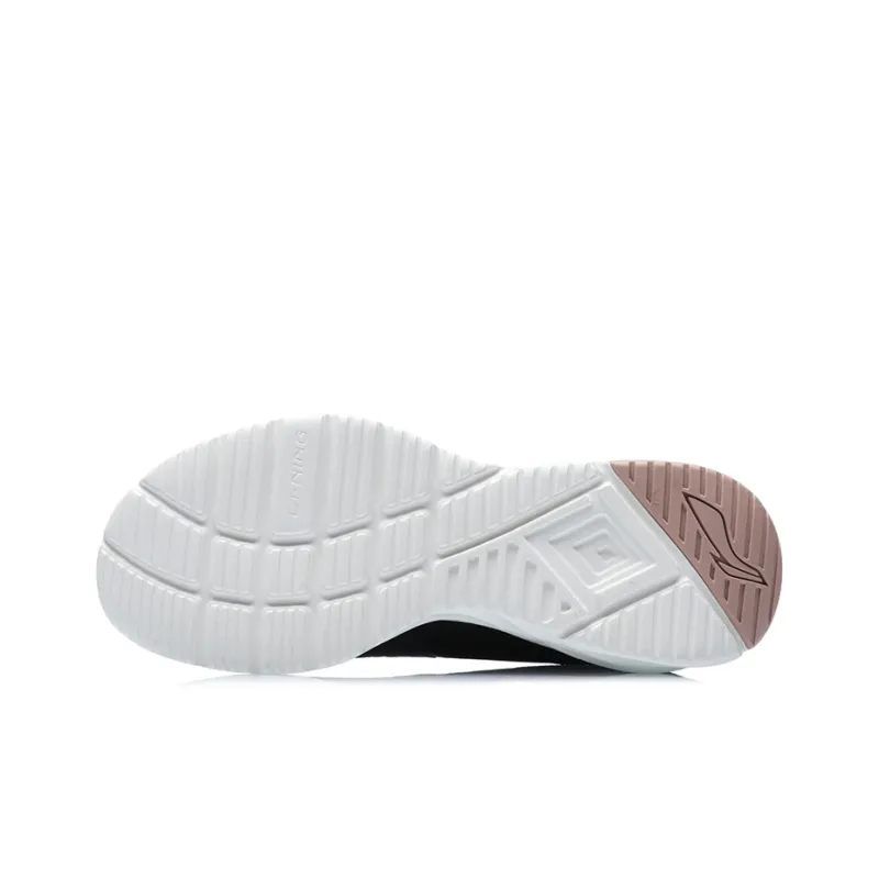 LiNing Durable Cushioning Low Top Running Shoes Women's Black-4