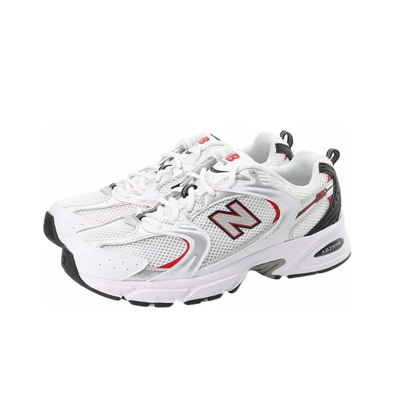 New Balance 530v2 White Silver Red-2