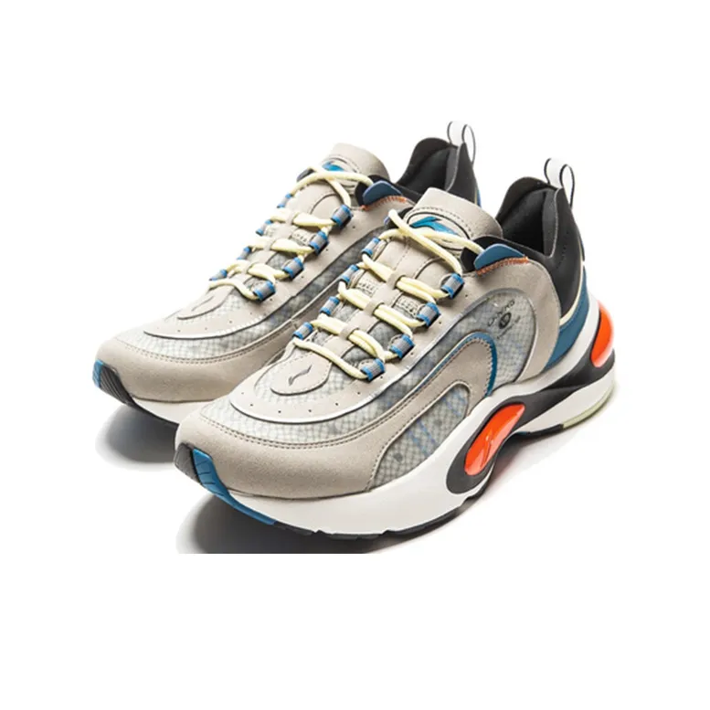 LiNing V8 Low Top Running Shoes Men's Camel Gray-2