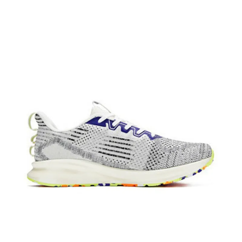 361° Q Bounce Titanium Speed 2.0 Cushioned Slip Resistant Breathable Low Top Running Shoes Men's White Green-1