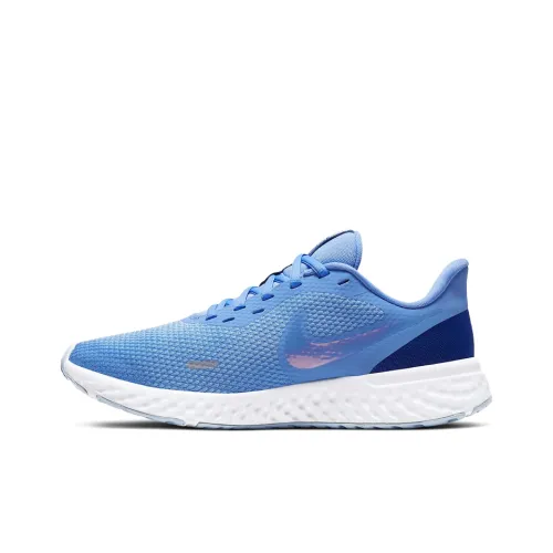 Nike REVOLUTION 5 Running Shoes Women's Low-Top Blue/White