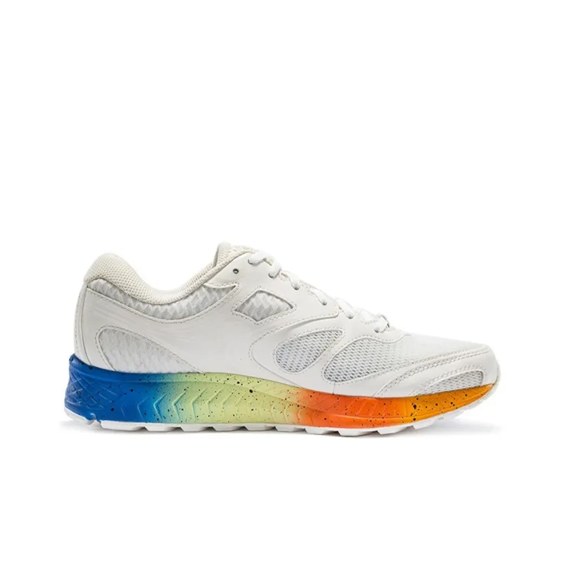 Saucony Cohesion 12 Non-slip Lightweight Low-Top Running Shoes Men's White Orange-1