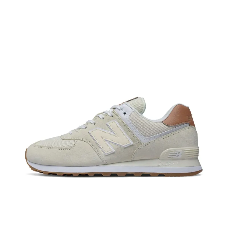 New Balance 574 Ecru Tint White Mahogany-0