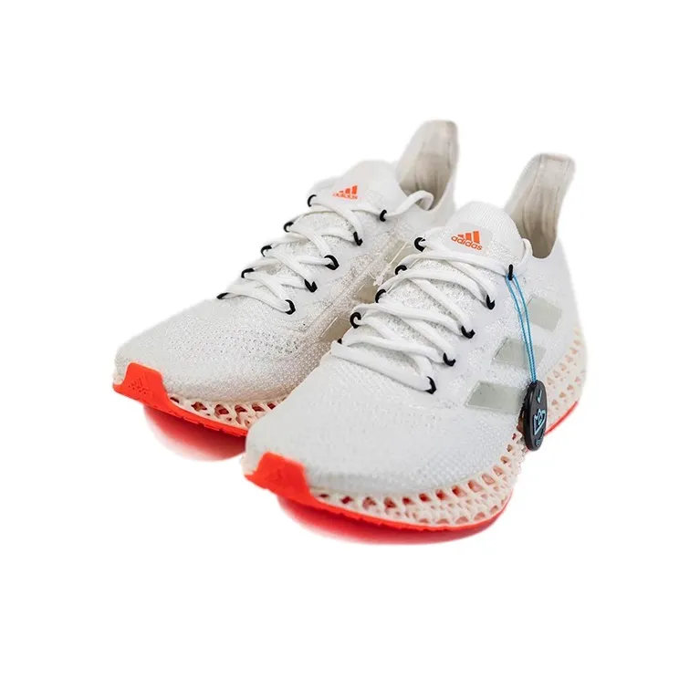 Adidas 4D FWD Breathable Low Top Running Shoes Unisex White Orange-1