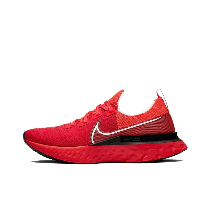 Nike React Infinity Run Flyknit Bright Crimson Black-0