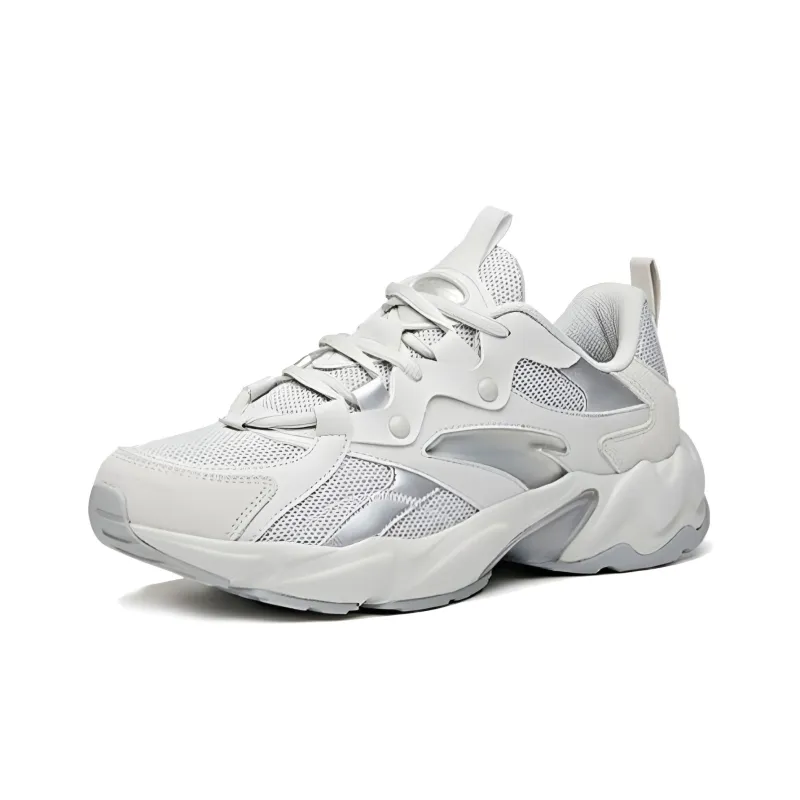 Anta Shock Absorbers Low Top Running Shoes Men's White Gray-1
