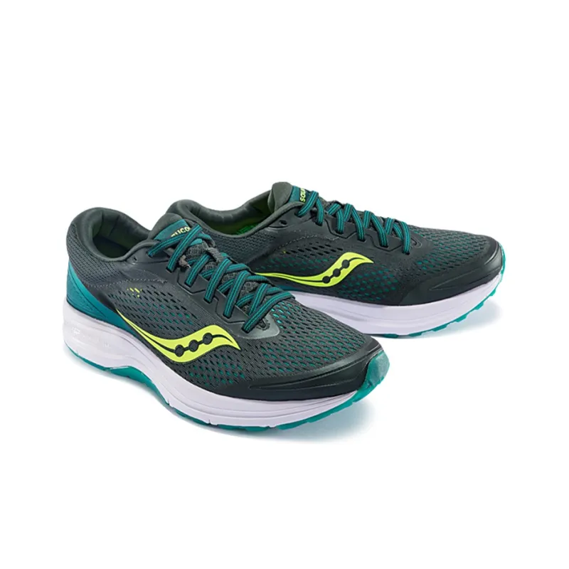 Saucony Clarion 1 Low Top Running Shoes Men's Green Turquoise-1