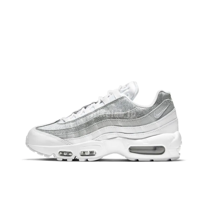 Nike Air Max 95 White Metallic Silver Women's-0
