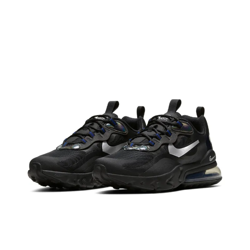 Nike Air Max 270 Cushioned Slip-Resistant Lightweight Rebound Low-Top Running Shoes GS Black Silver-2