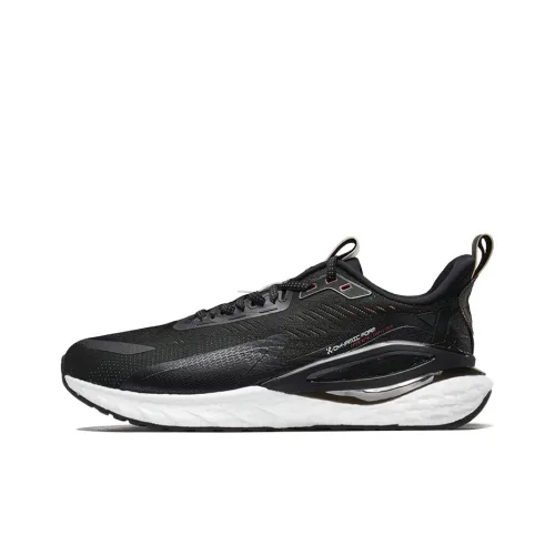 XTEP Power Nest Technology Cushioning Lightweight Low Top Running Shoes Men's Black Red