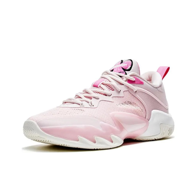 XTEP Against The Sky Generation Basketball Shoes Men Low Top Begonia Pink-1