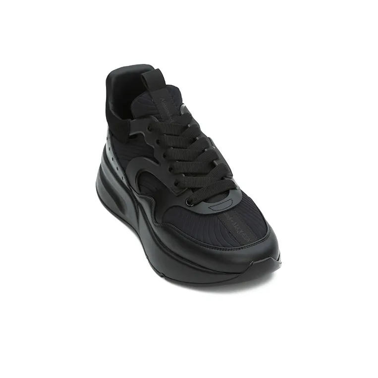 Alexander McQueen Oversized Runner Black Silver-1