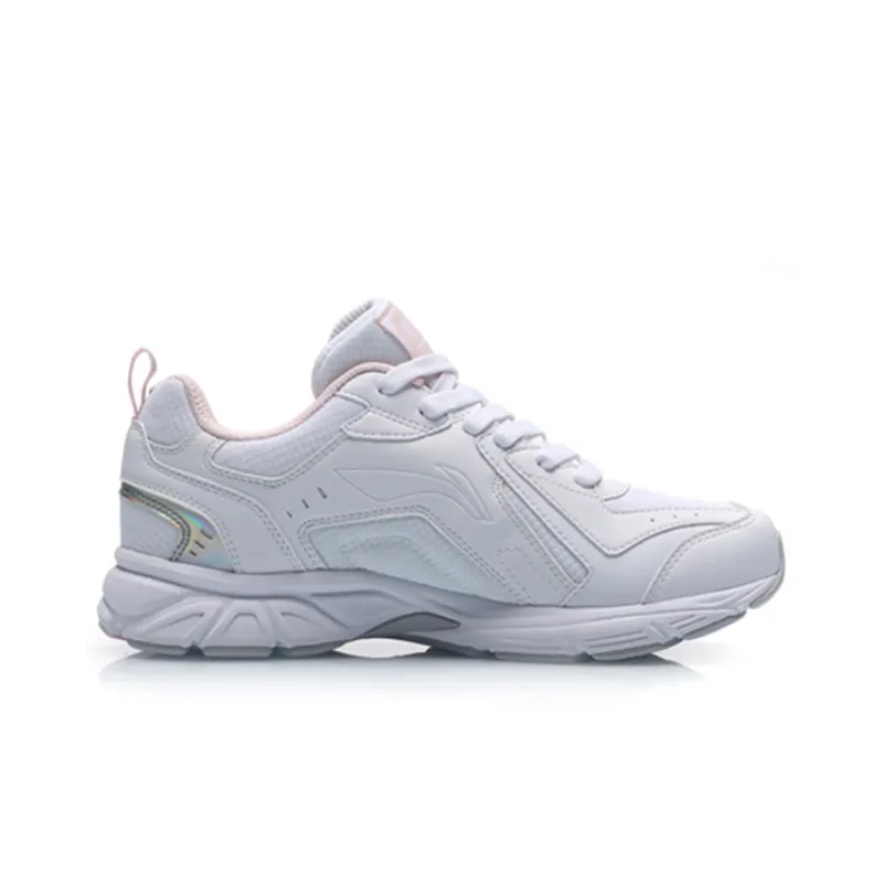 LiNing Low Top Running Shoes Women's White Weak Pink-1