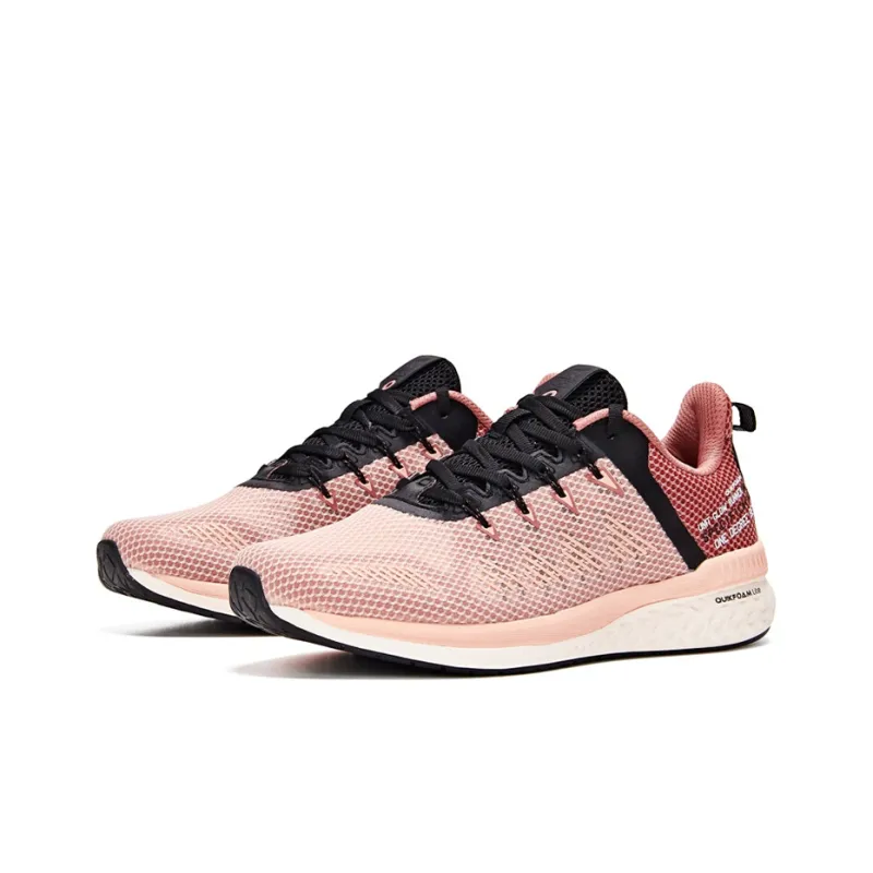 361° QU!KFOAM Night Ghost Low Top Running Shoes Women's Pink Black-1