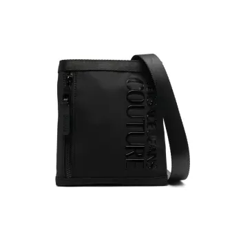 VERSACE JEANS COUTURE Nylon Messenger Bag, Shoulder Bag, Crossbody Bag Regular Men's Black
