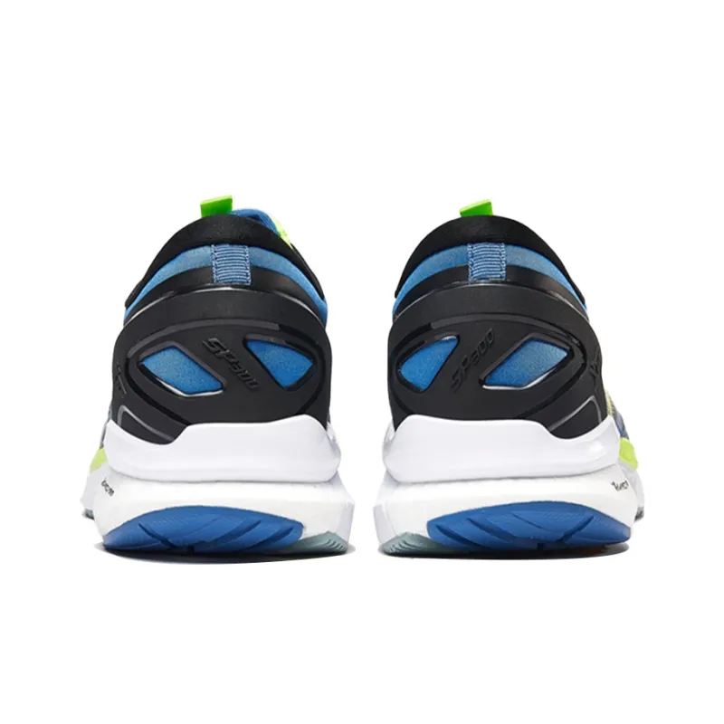 XTEP Race Training 300 Running Shoes Men Low Top Green/Blue/White/Black-2