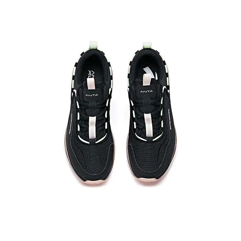 Anta Low Top Running Shoes Women's Black Pink-3