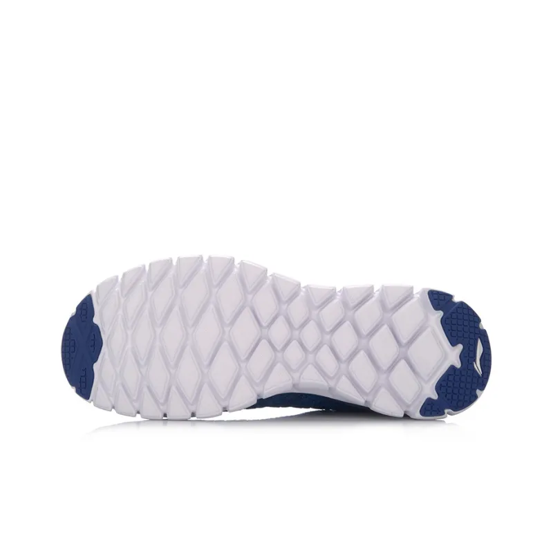 LiNing Shock Absorbing, Non Slip, Wear Resistant, Breathable And Lightweight Low Top Running Shoes Unisex Blue White-4