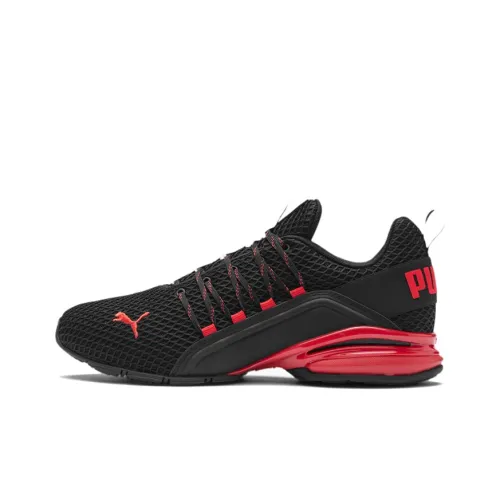 PUMA Axelion Running Shoes Men Low-Top Black/Red