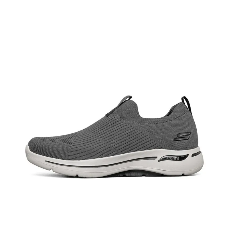 Skechers Go Walk Arch Fit Cushioning Anti-Slip And Wear-Resistant Low-Top Running Shoes Men's Charcoal Gray-0