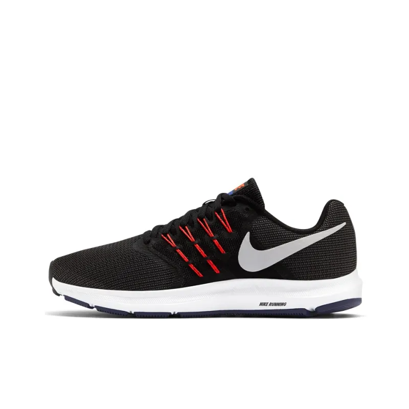 Nike Run Swift Shock Absorption Non Slip Low Tops Sports Black Red 'Black'-0