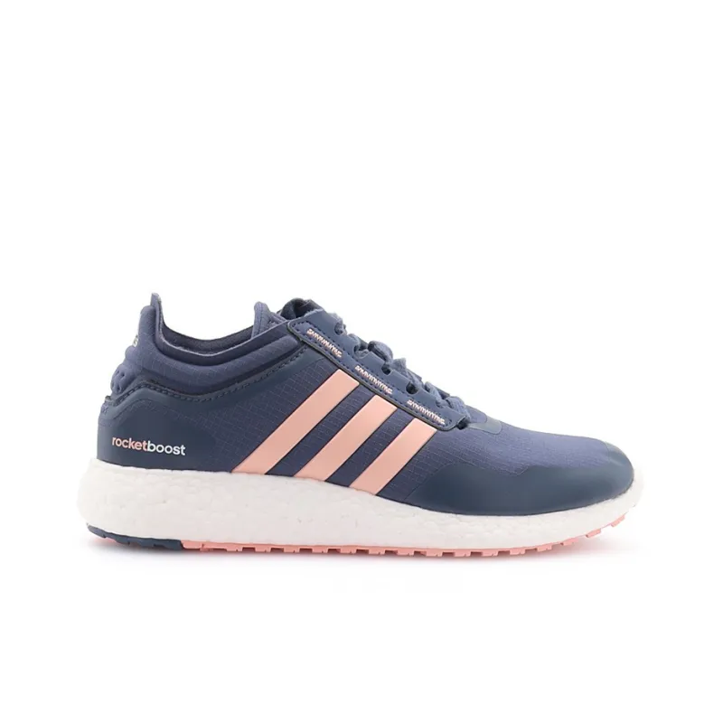 Adidas Rocket Boost Cushioning Low-Top Running Shoes Women's Dark Blue Powder-1
