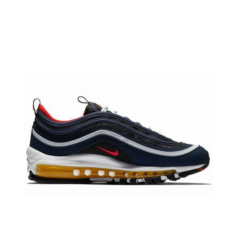 Nike Air Max 97 Midnight Navy Habanero Red GS-1