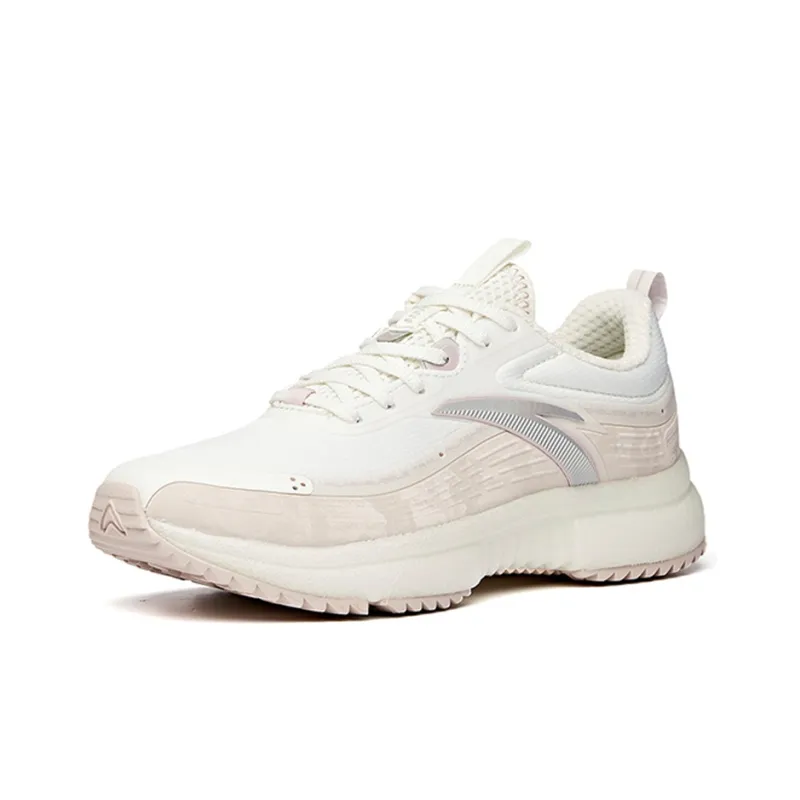 Anta Running Collection Bubble Cushioned Wear Resistant Breathable Low Top Running Shoes Women's White Lotus Gray-1