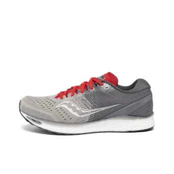 Saucony Freedom 3 Slip Resistant Cushioning Lightweight Low Top Running Shoes Men's Gray Red
