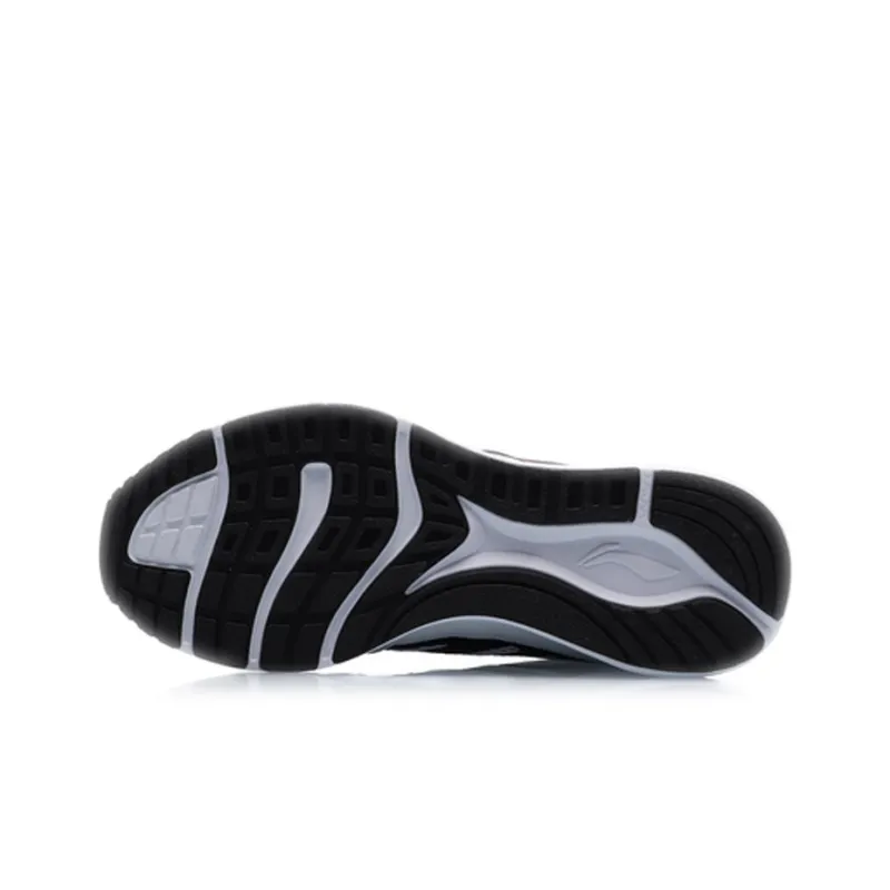 LiNing Cushioned Slip Resistant Lightweight Low Top Running Shoes Men's White Black-4