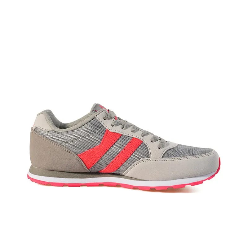 PEAK Wear-Resistant Slip-Resistant Low-Top Running Shoes Women's Plaid Gray-1