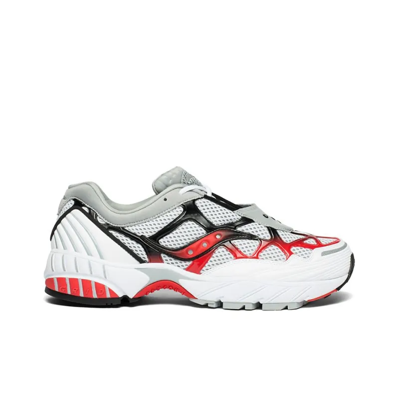 saucony Grid Web White Grey Red-1
