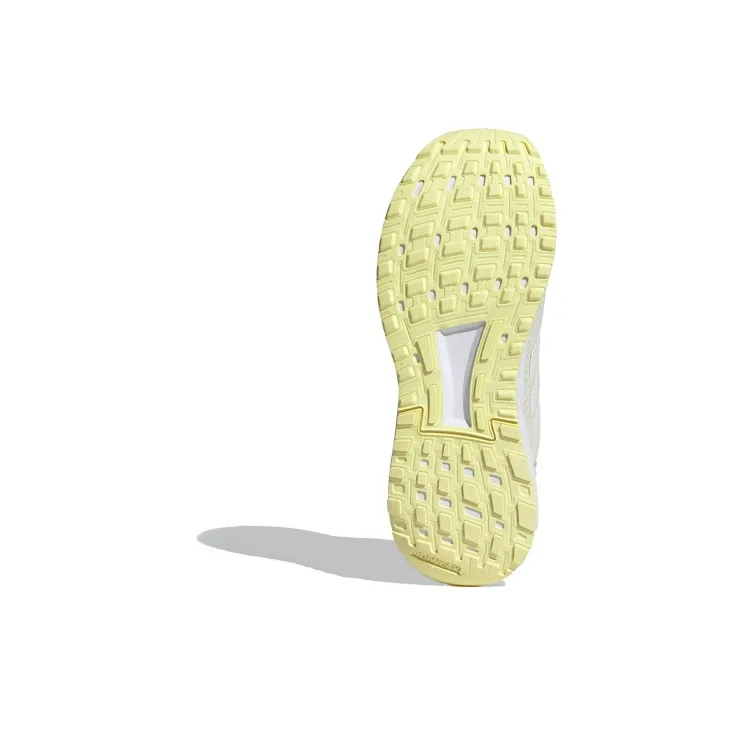 Adidas Duramo 9 Cushioned Slip-Resistant Mid-Top Running Shoes Women's Light Yellow White-5