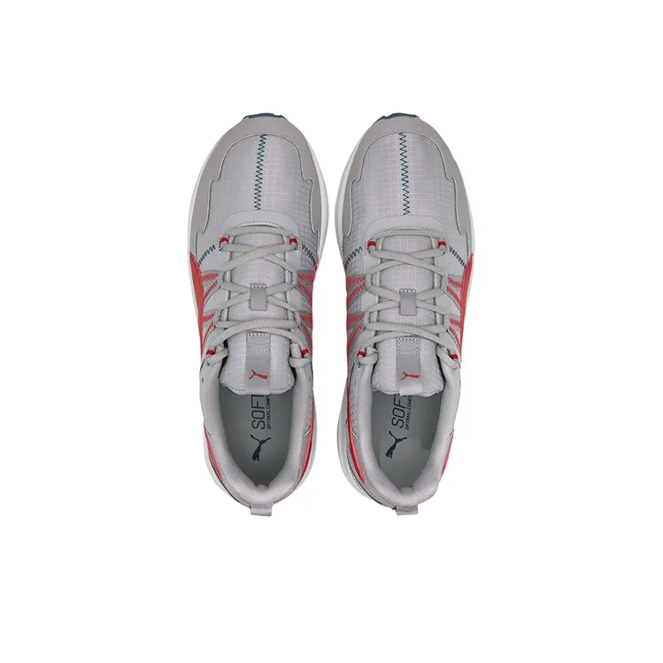 PUMA Escalate Cushioned Wear-Resistant Lightweight Low-Top Running Shoes Men's Gray Red-3