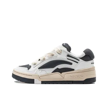 LiNing Journey V2 Anti Slip And Wear Resistant Lightweight Low Top Skateboard Shoes Women's Ecru