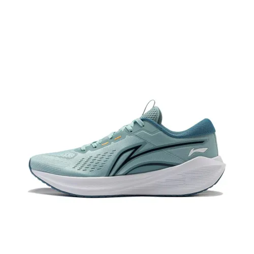 LiNing Wave V2 Cushioning, Slip Resistant, And Abrasion Resistant Low Top Running Shoes Men's Stone Cyan Gray