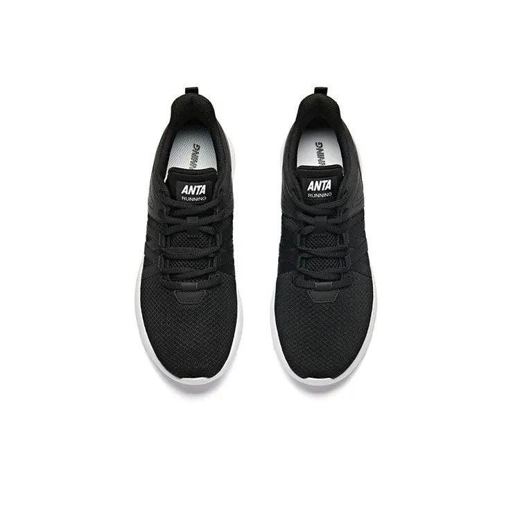 Anta Running Collection Cushioning, Slip Resistant, And Abrasion Resistant Low Top Running Shoes Women's Black White-2