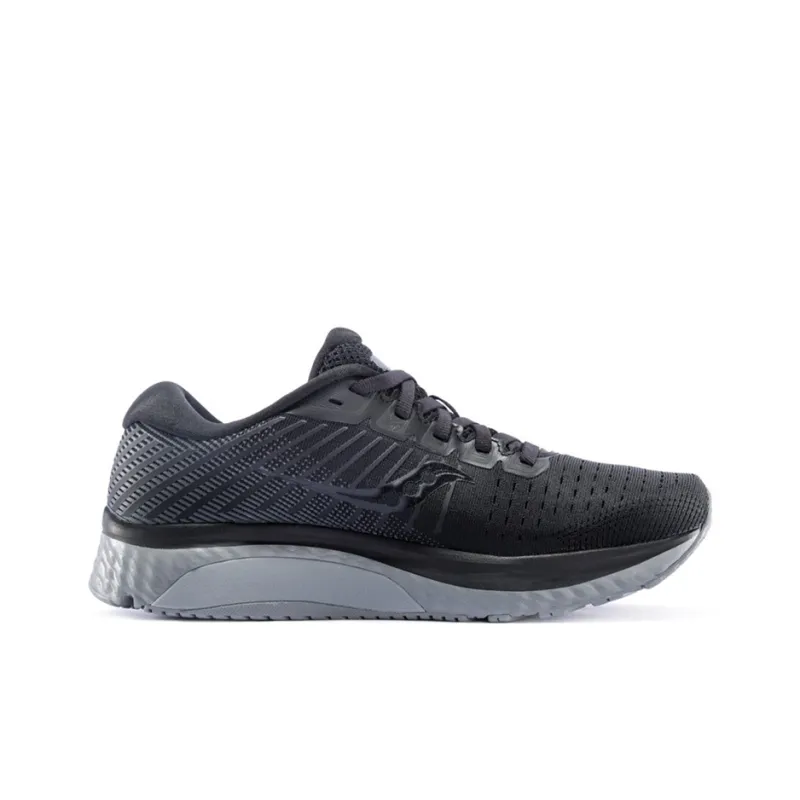 Saucony Guide 13 Lightweight Slip-Resistant Support Low-Top Running Shoes Men's Black Gray-1