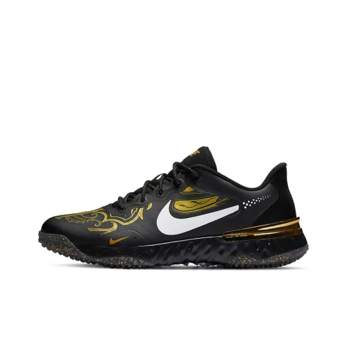 Nike Alpha Huarache Elite 3 Turf Premium Black Metallic Vivid Gold